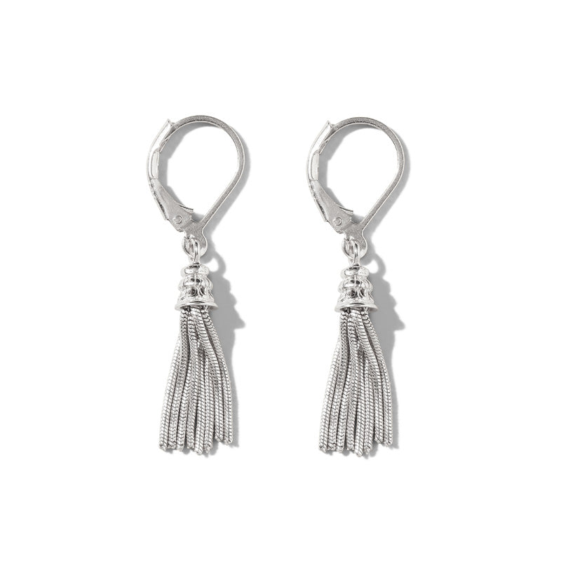 Tassel Earring, Silver