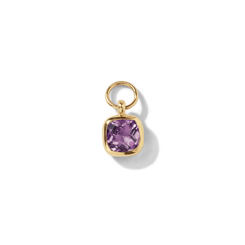Tetra Charm, Amethyst, Gold