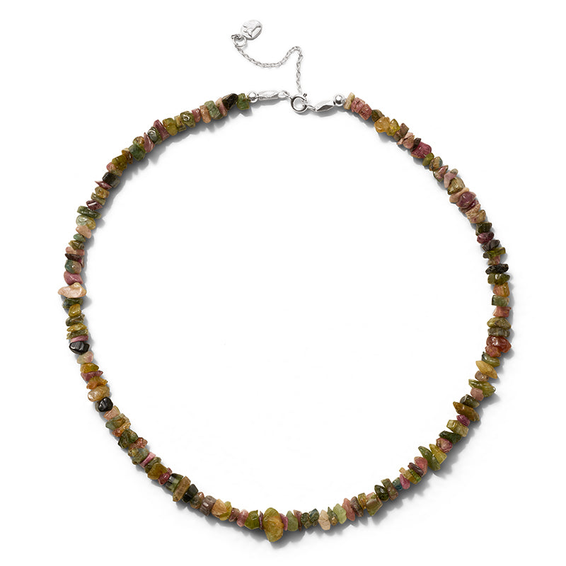 Lux Necklace, Tourmaline, Silver