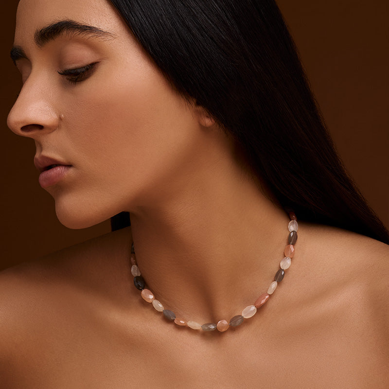 Chronos Strand, Tri-Moonstone, 9kt Yellow Gold