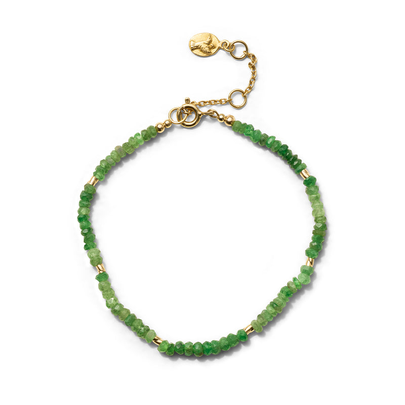 Chronos Bracelet, Tsavorite Garnet, Gold