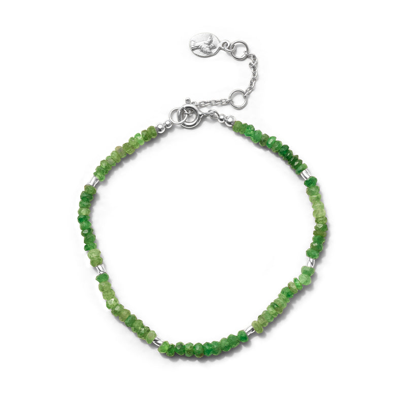 Chronos Bracelet, Tsavorite Garnet, Silver