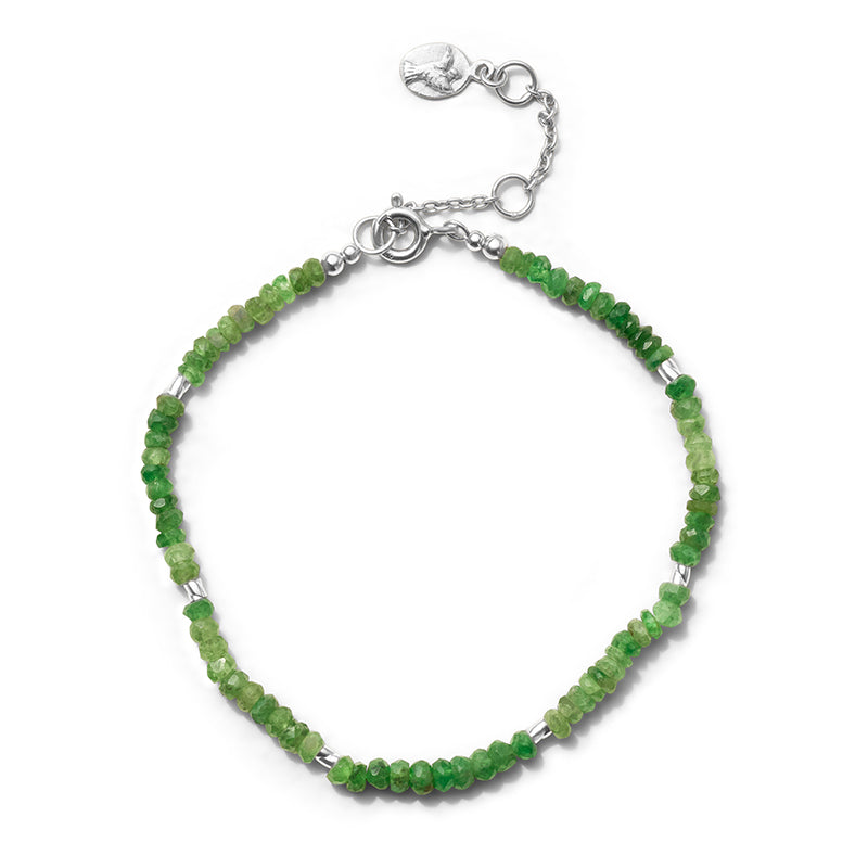 Chronos Bracelet, Tsavorite Garnet, Silver