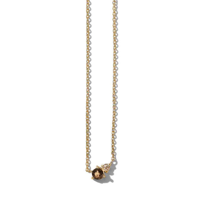 Unity Necklace, Brown Diamond, 9kt Yellow Gold