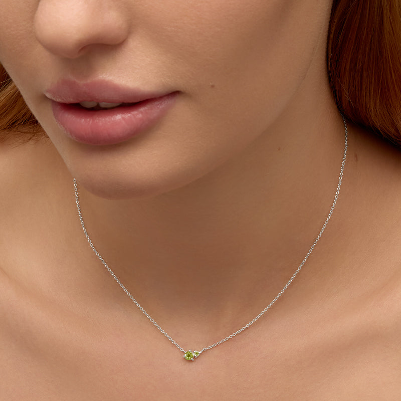 Unity Necklace, Peridot, Silver