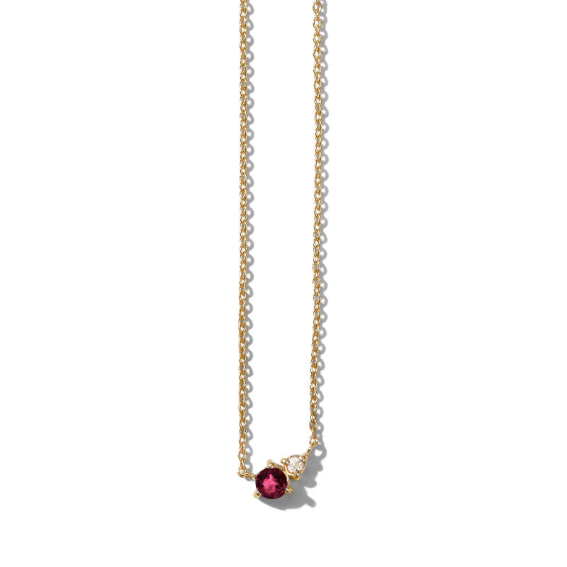 Unity Necklace, Ruby, 9kt Yellow Gold