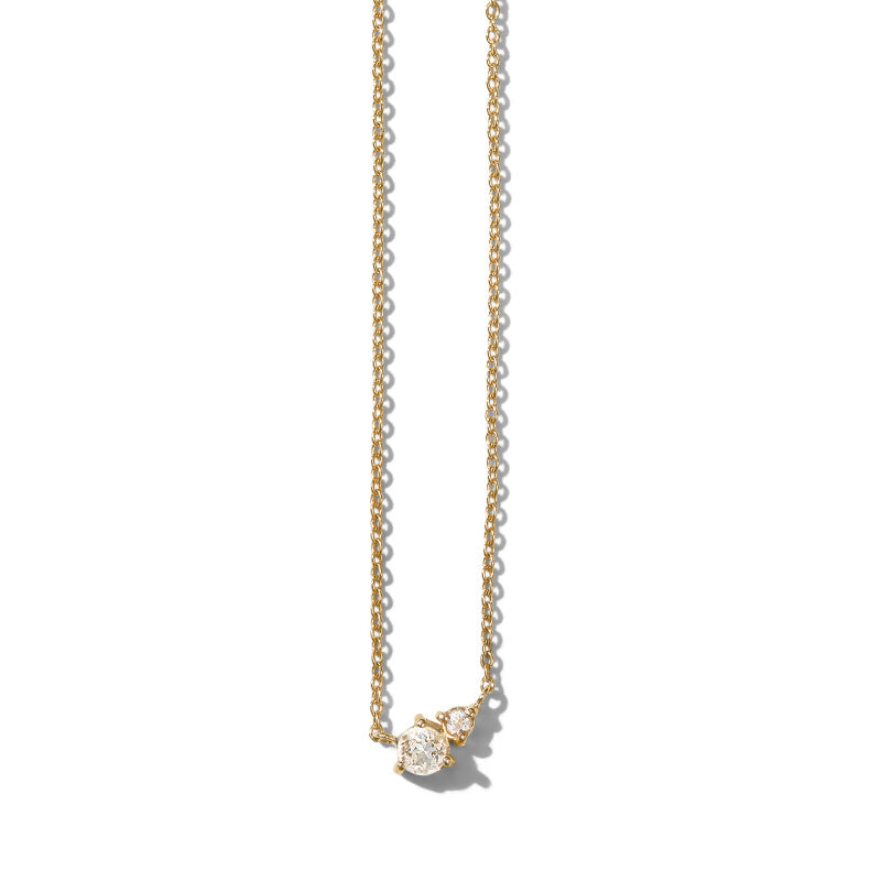 Unity Necklace, White Topaz, Gold
