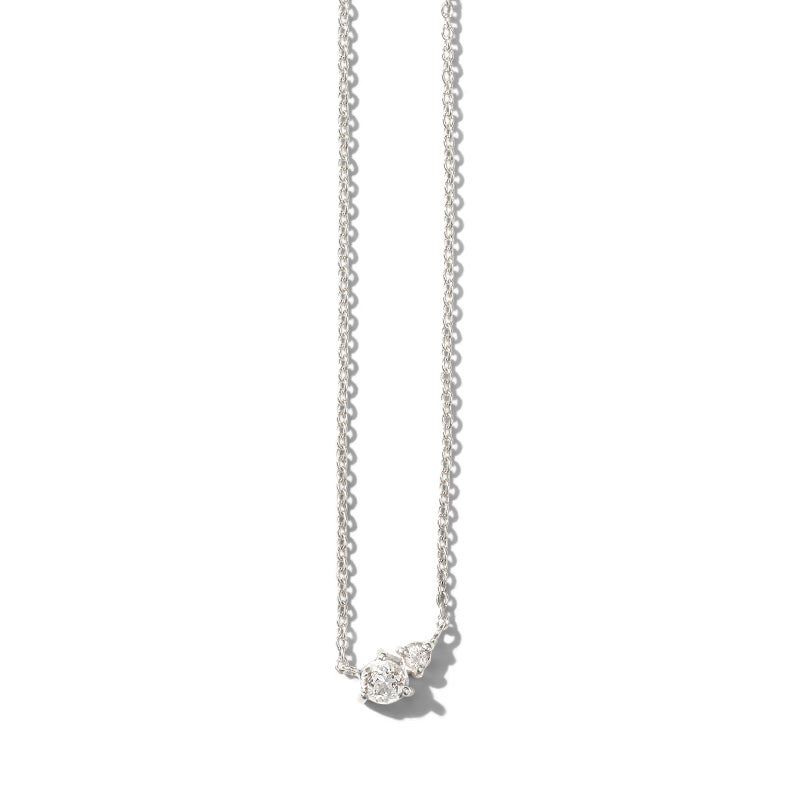 Unity Necklace, White Topaz, Silver