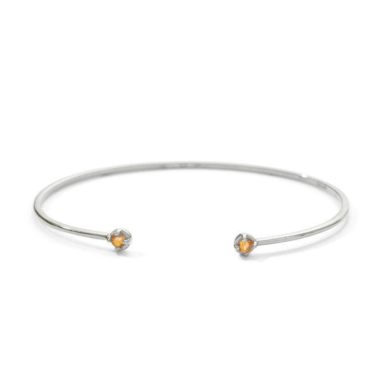 Winkie Cuff, Citrine, Silver