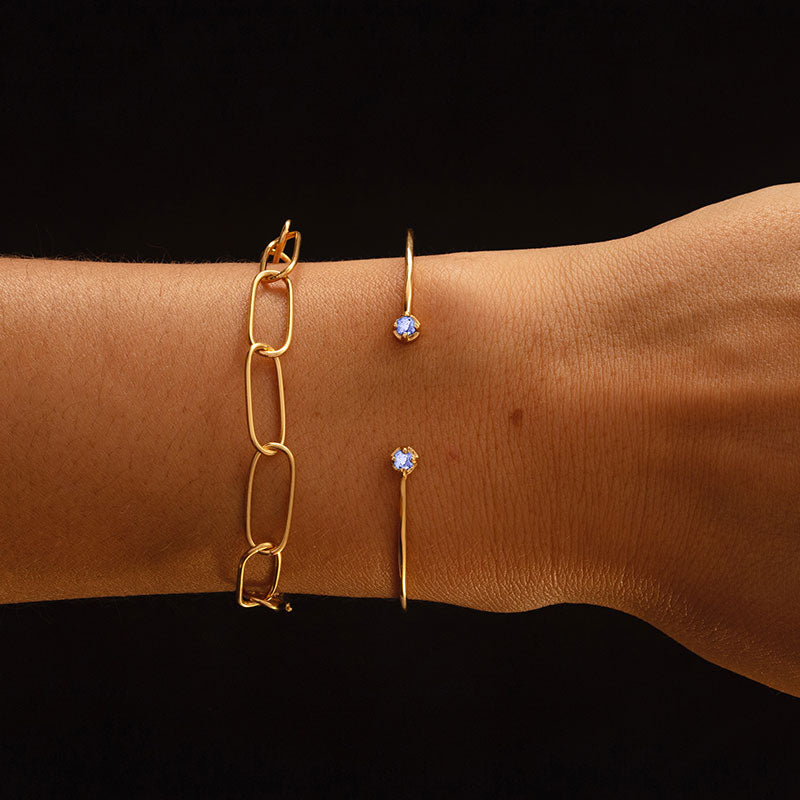 Winkie Cuff, Tanzanite, Gold