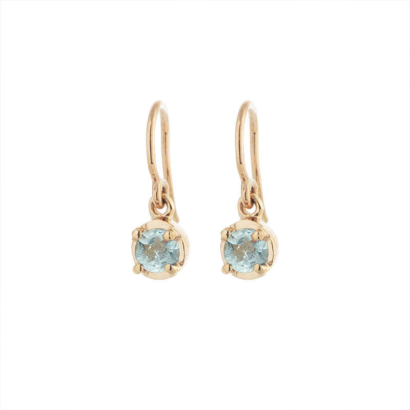 Winkie Earring, Aquamarine, 9kt Yellow Gold