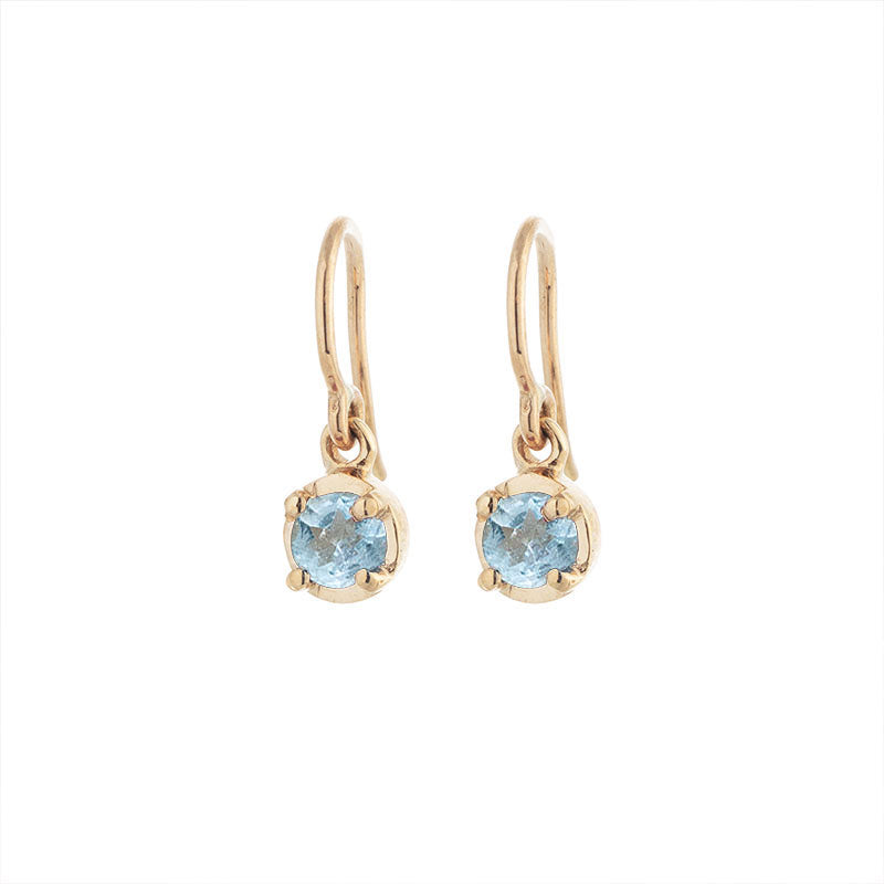 Winkie Earring, Blue Topaz, Gold