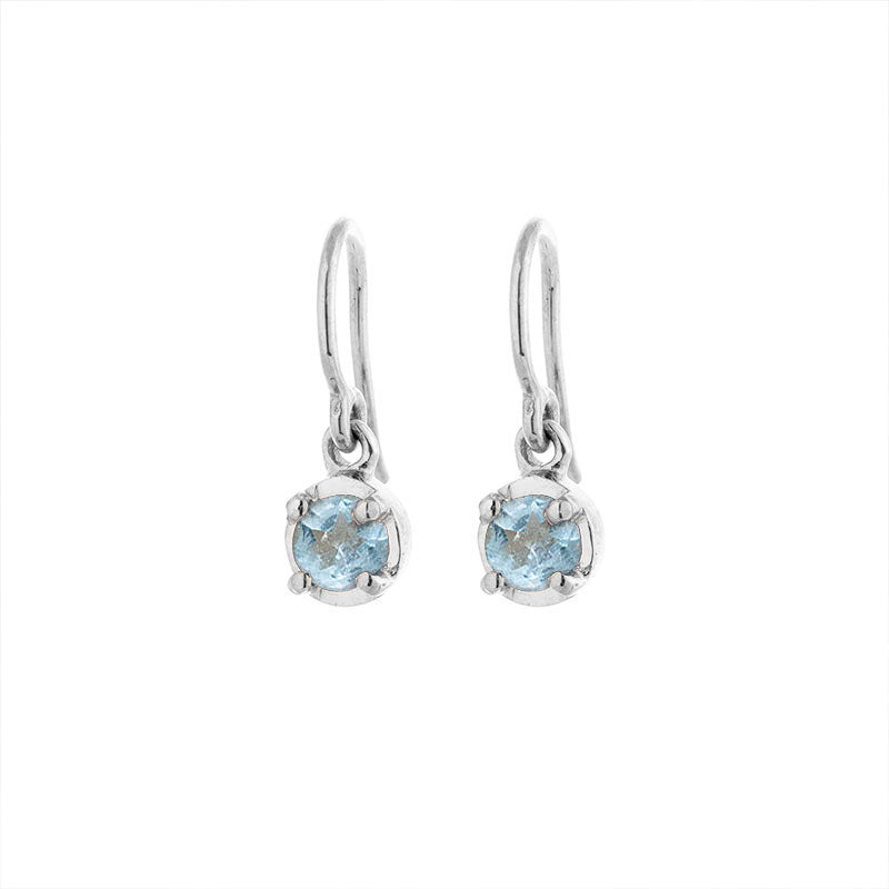 Winkie Earring, Blue Topaz, Silver