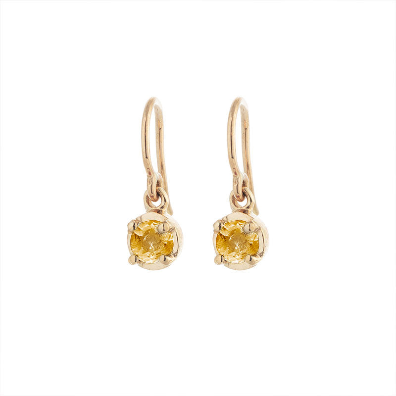 Winkie Earring, Citrine, Gold