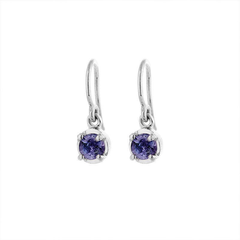 Winkie Earring, Iolite, Silver