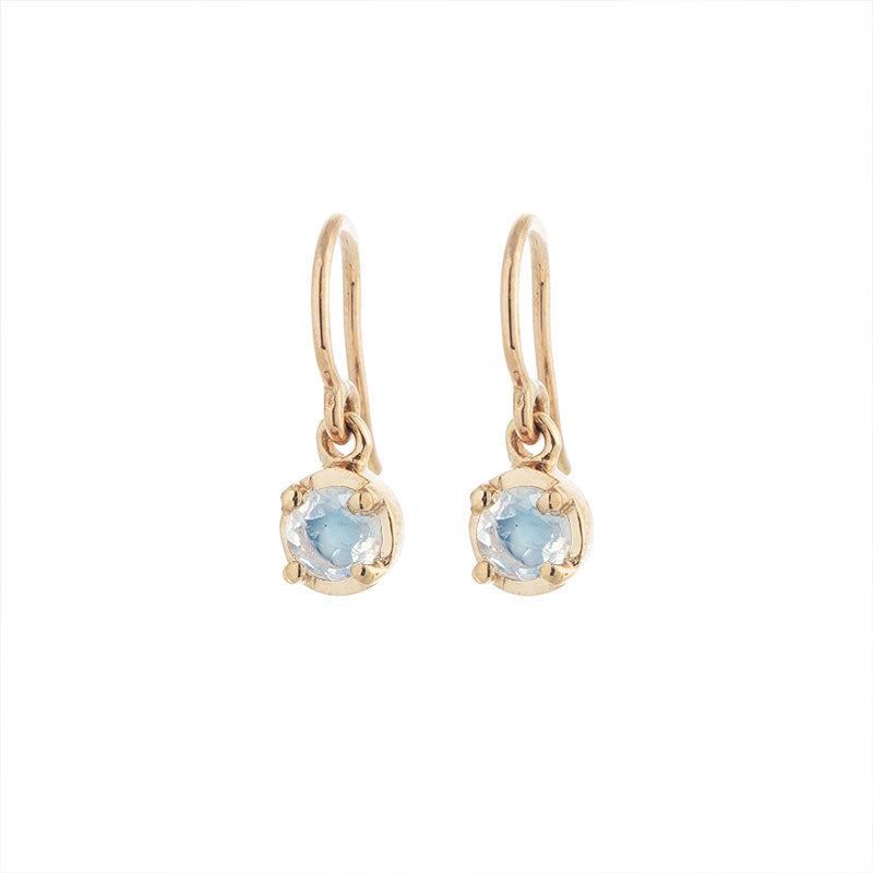 Winkie Earring, Rainbow Moonstone, Gold