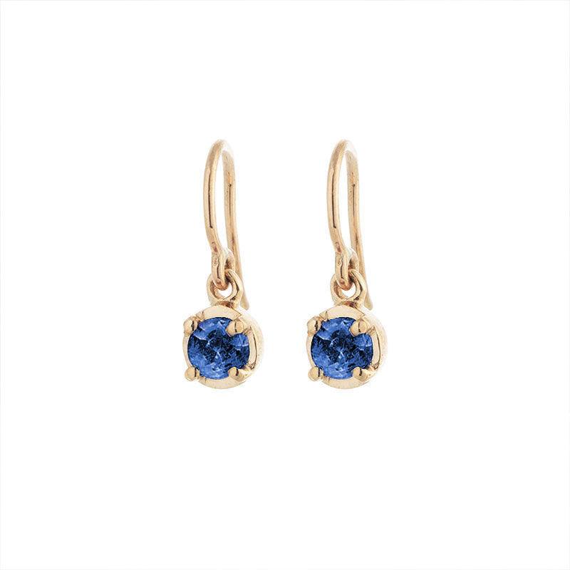 Winkie Earring, Blue Sapphire, 9kt Yellow Gold