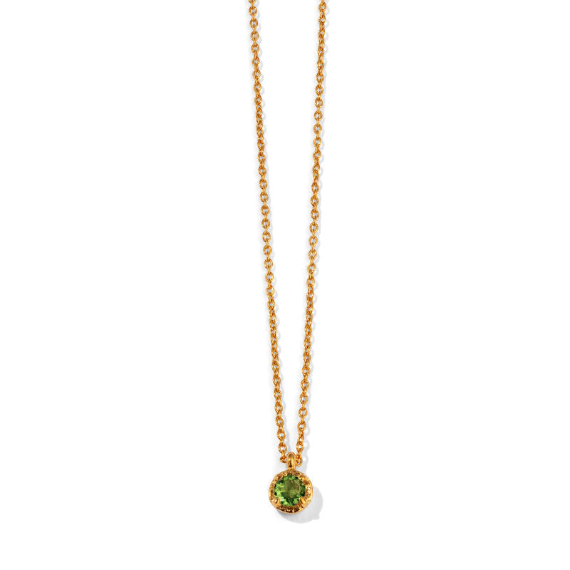 Winkie Necklace, Green Tourmaline, 9kt Yellow Gold