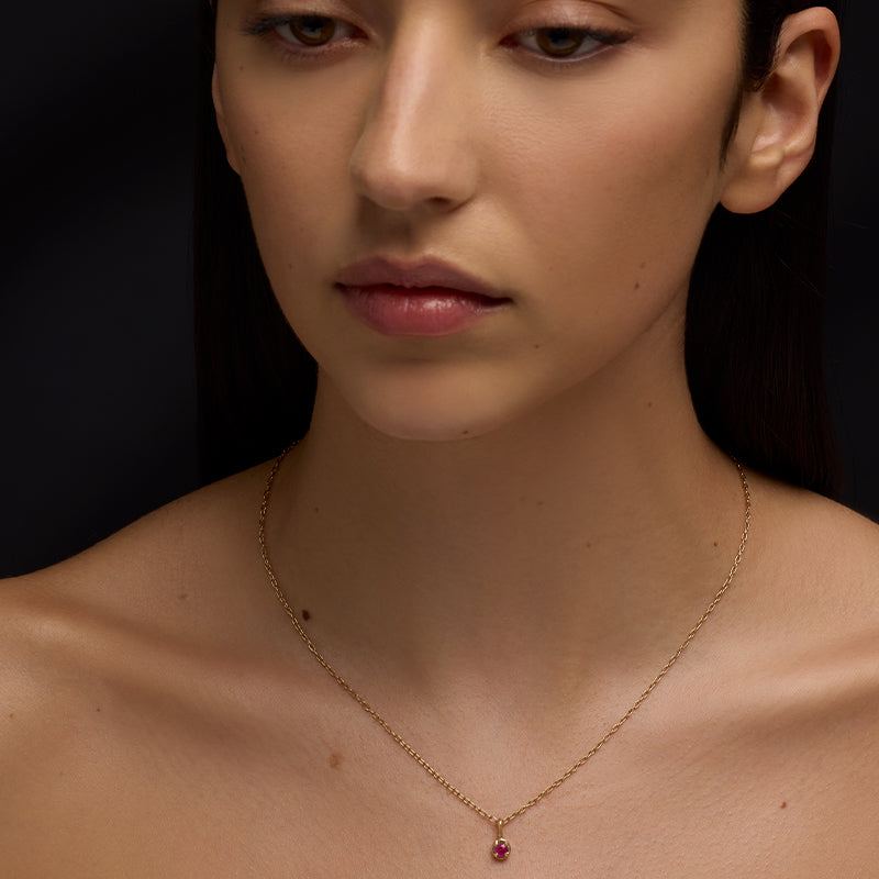 Winkie Pendant, Ruby, 9kt Yellow Gold