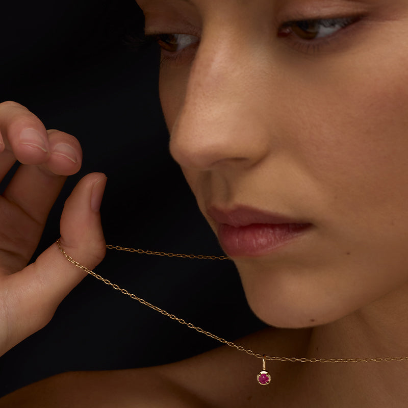Winkie Pendant, Ruby, 9kt Yellow Gold