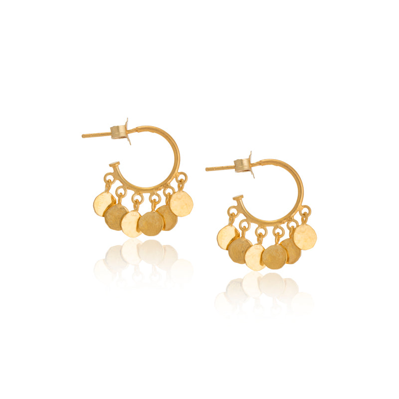 Lena Hoop, Small, Gold