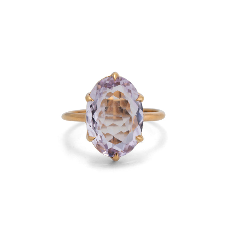 Helene Ring, Amethyst, 9kt Yellow Gold