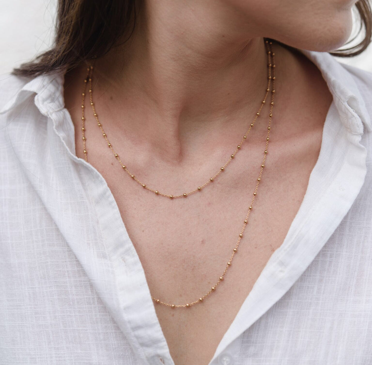 Bubble Chain Necklace Gold