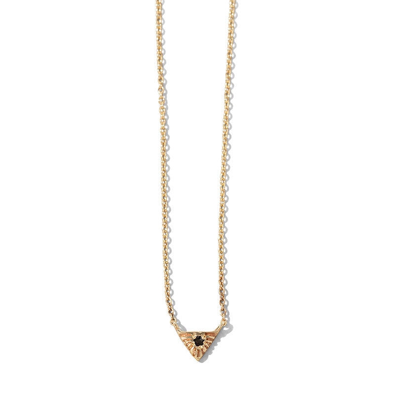 Aztec Necklace, Black Diamond, 9kt Yellow Gold