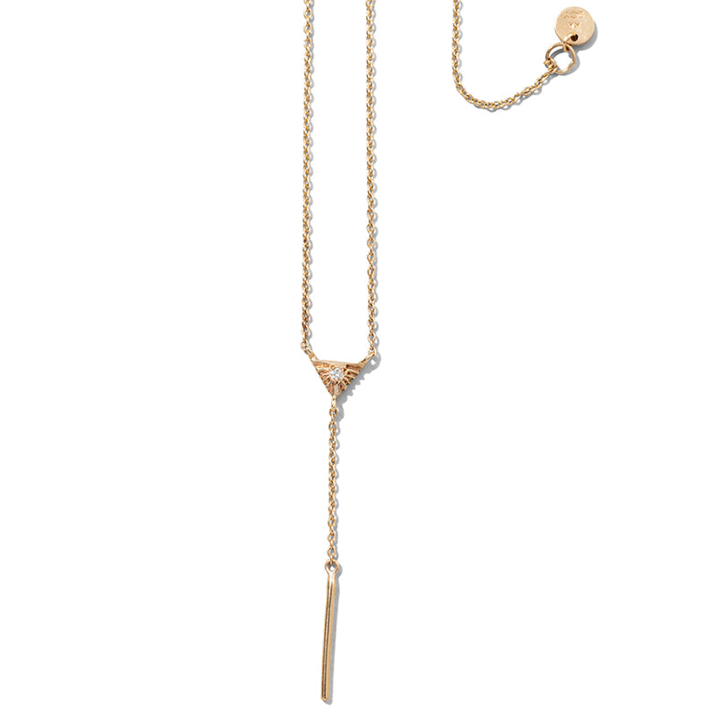 Aztec Lariat, Diamond, 9kt Yellow Gold