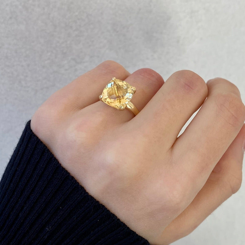Kara Ring, Citrine, Silver