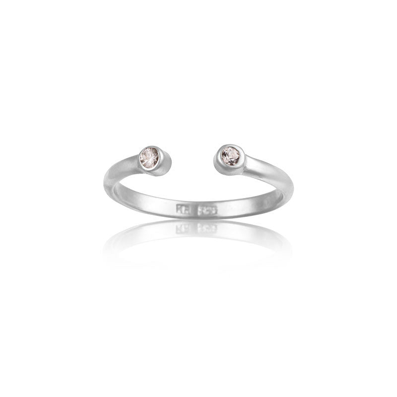 Cosmos Ring, White Topaz, Silver
