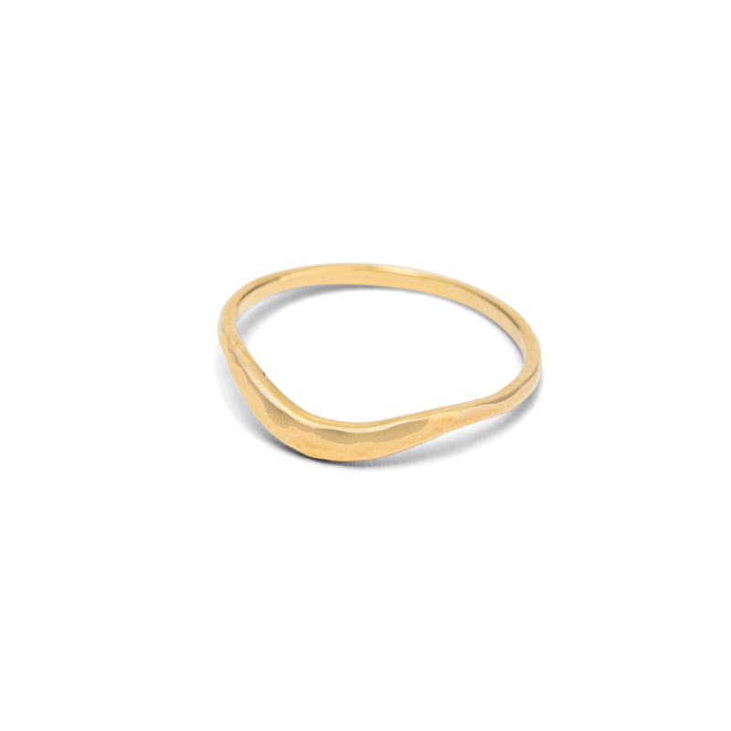 Crescent Band, Forged, 9kt Yellow Gold