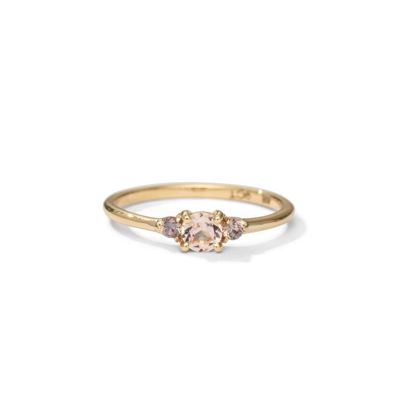Florence Ring, Morganite, 9kt Yellow Gold