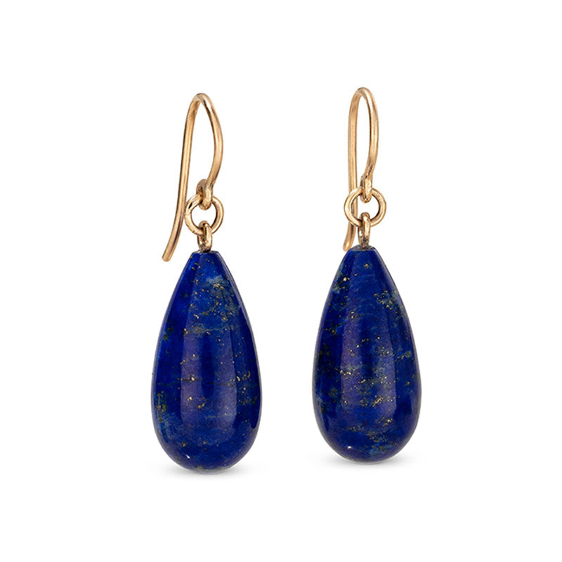 Freya Earring, Lapis Lazuli, 9kt Yellow Gold