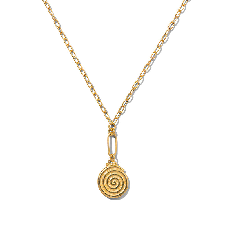 Helix Amulet Necklace, Gold