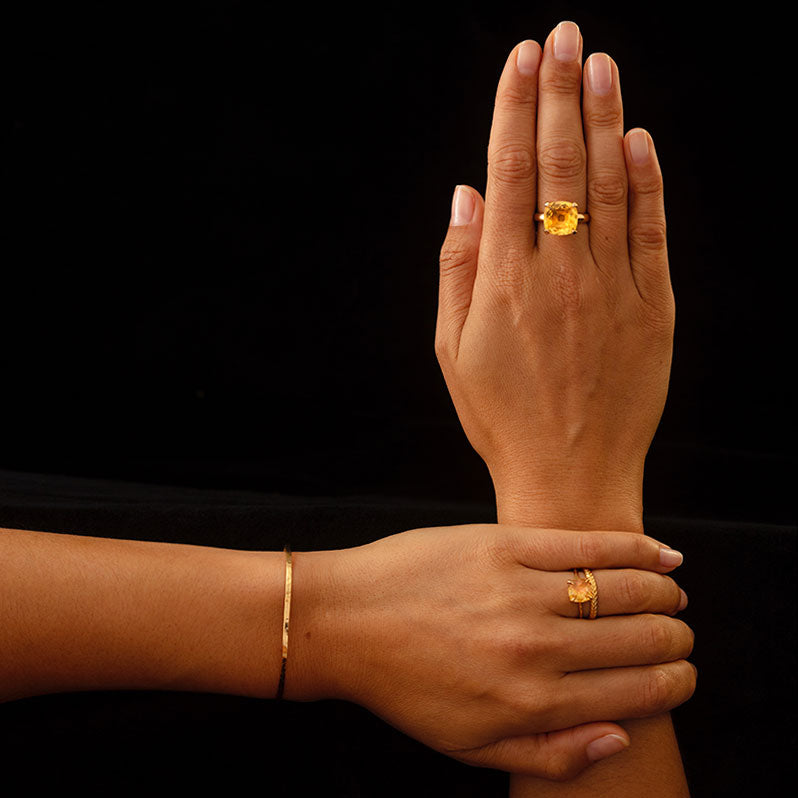 Kara Ring, Citrine, Gold