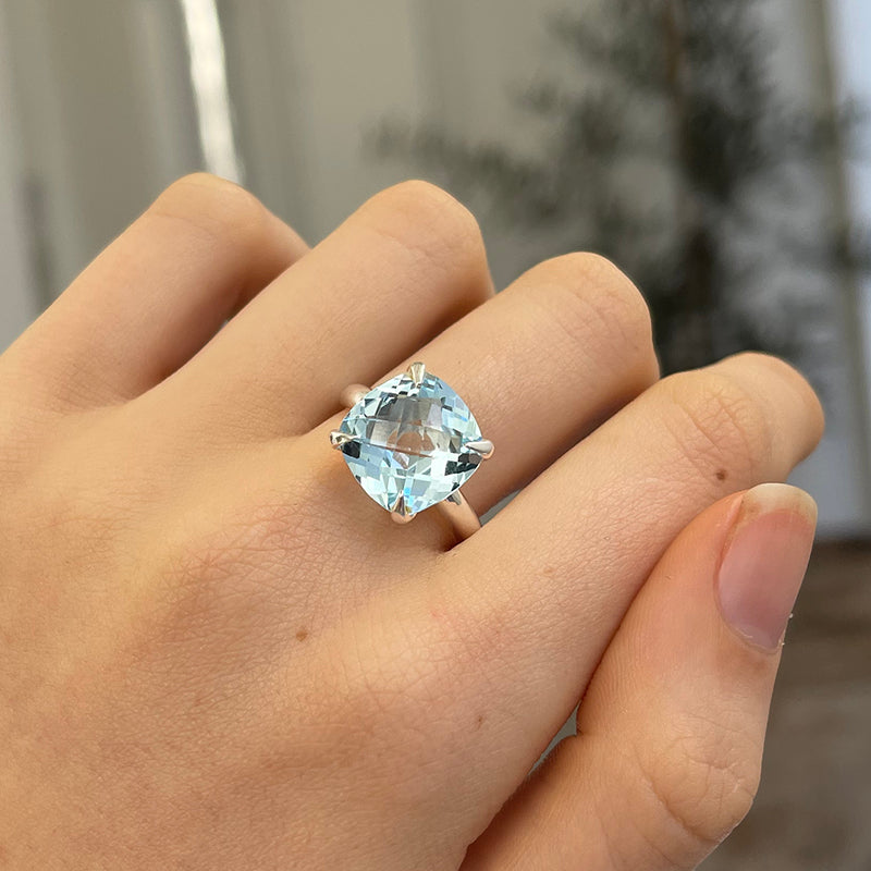 Silver store topaz ring