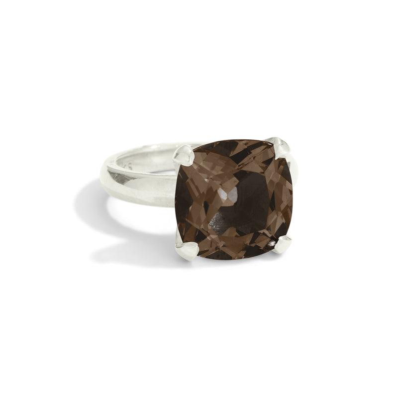 Kara Ring, Smokey Quartz, Silver