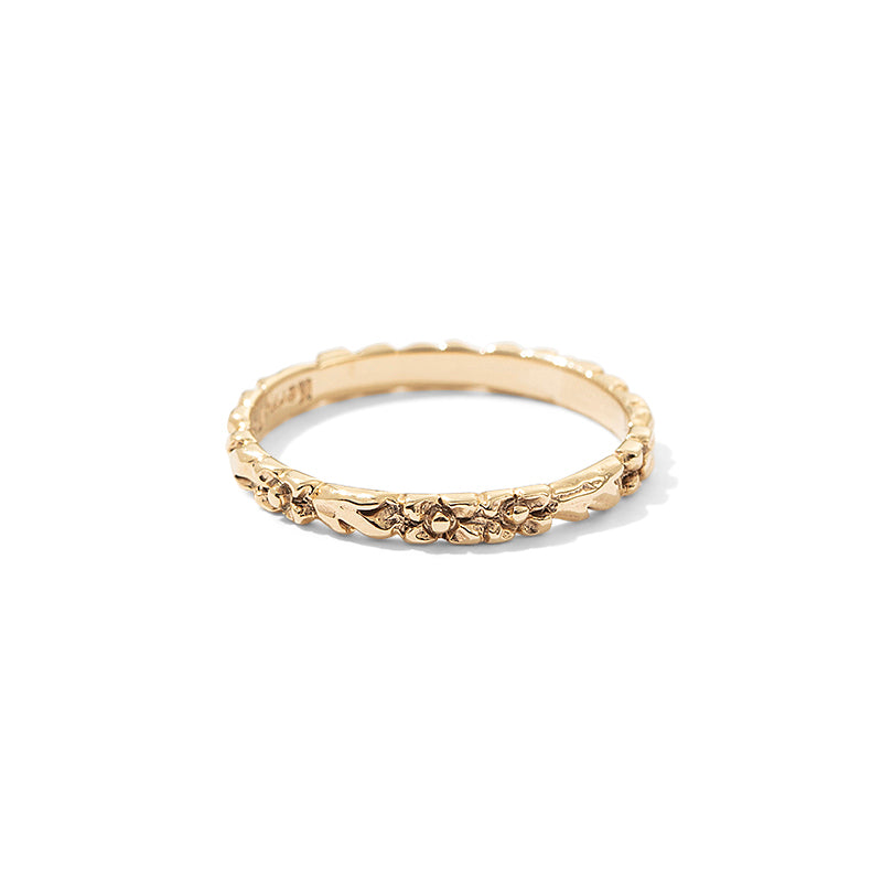 Laurel Band, 9kt Yellow Gold