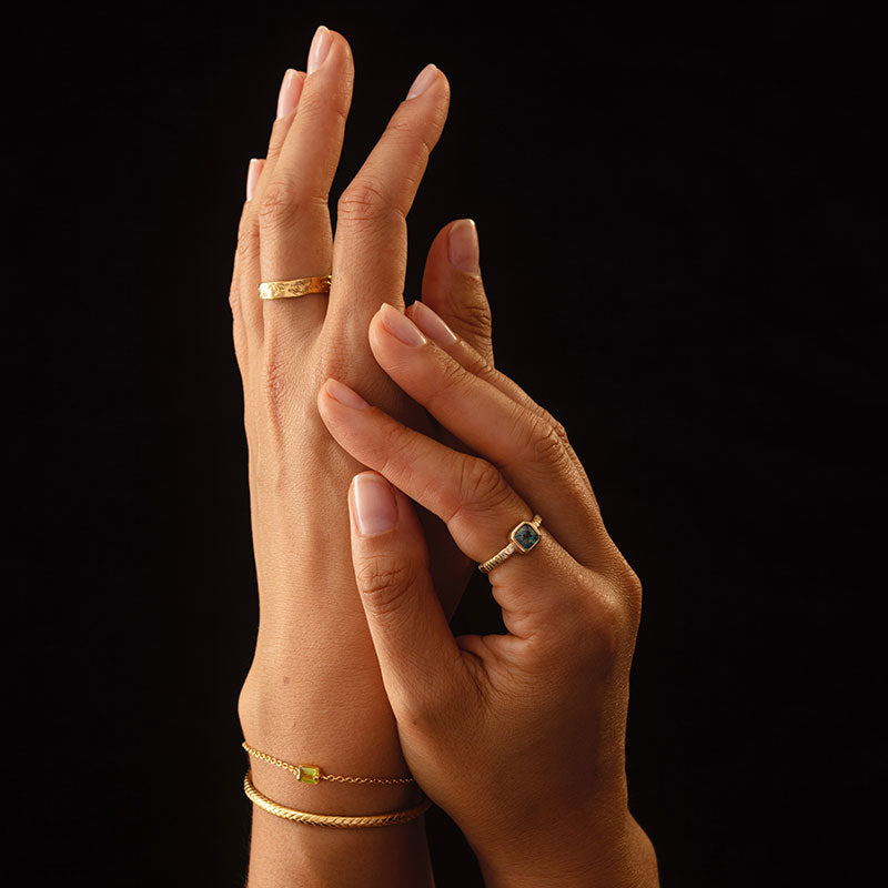 Woven Cuff, 9kt Yellow Gold