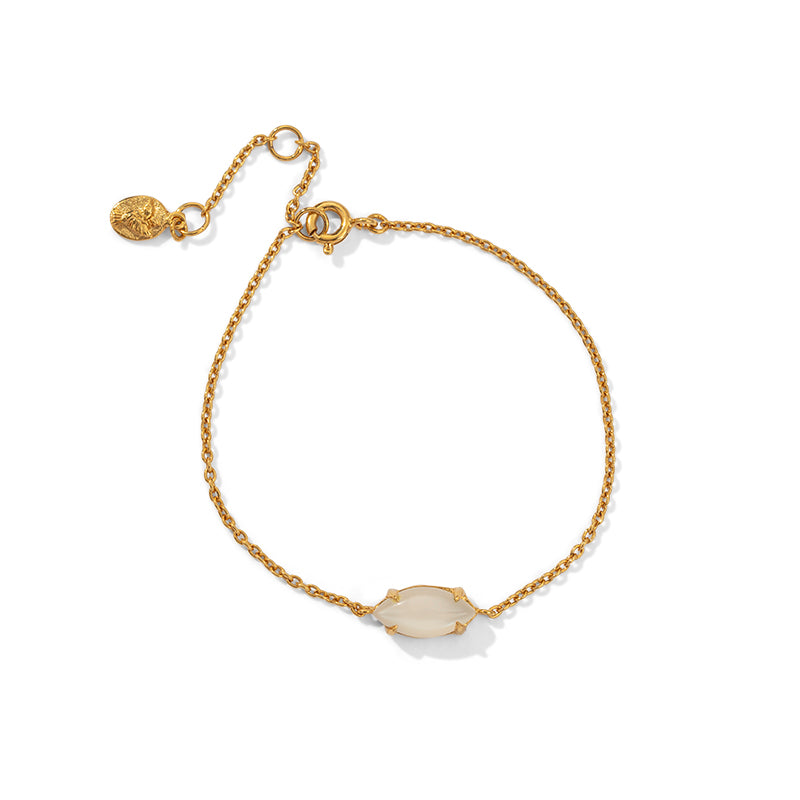 Marquise Bracelet, Moonstone, Gold