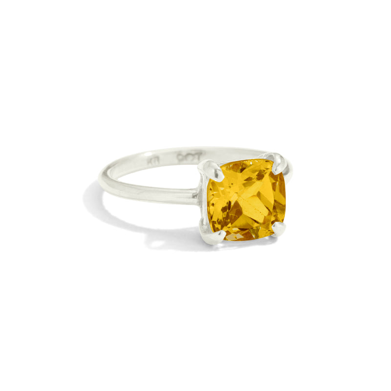 Mini Kara Ring, Citrine, Silver