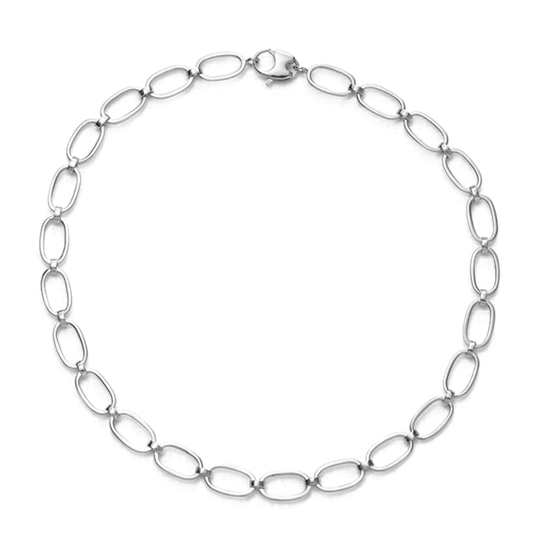 Omega Chain Necklace, Silver