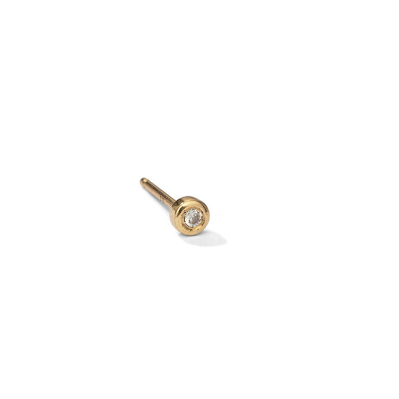 Orbit Stud Single, Diamond, 9kt Yellow Gold