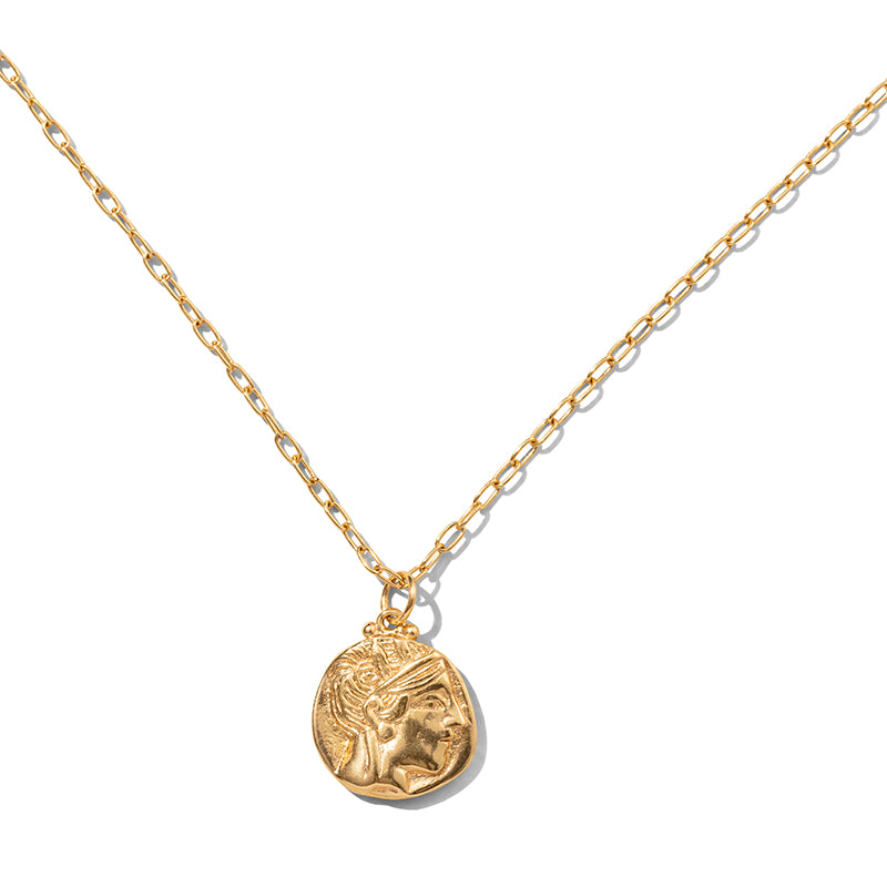 Owl Of Athena Necklace, Gold