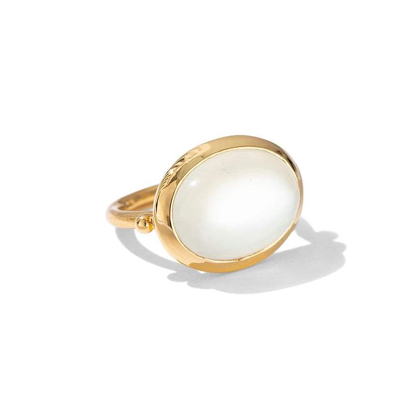 Sirus Ring, Moonstone, Gold