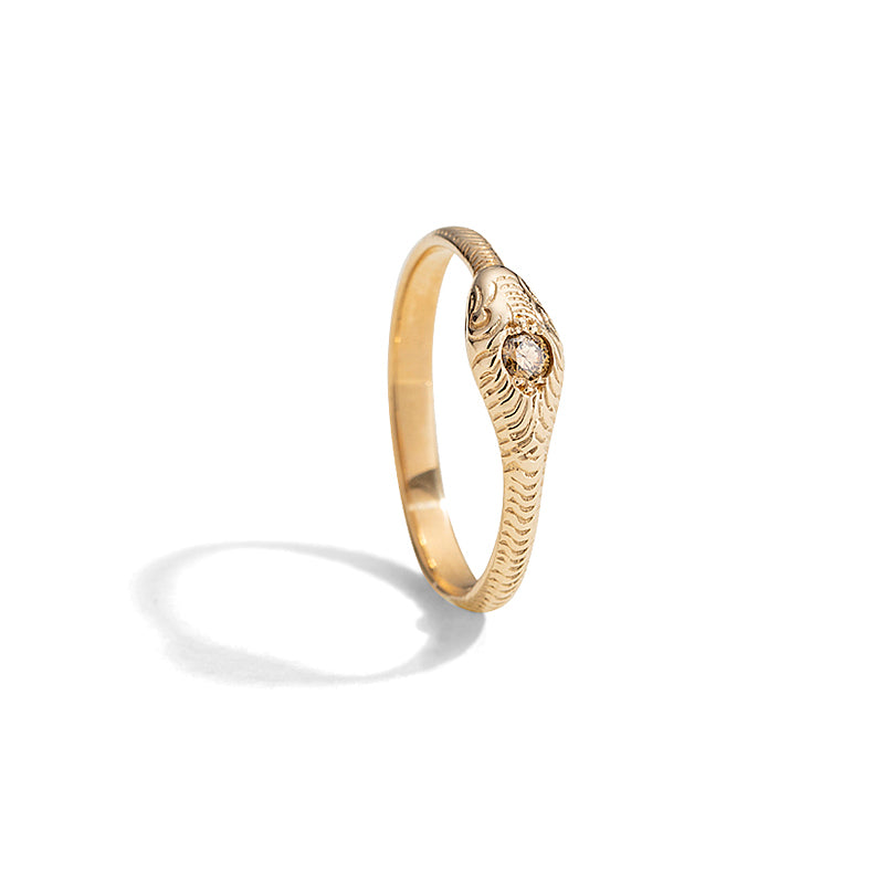 Serpent Band, Diamond, 9kt Yellow Gold