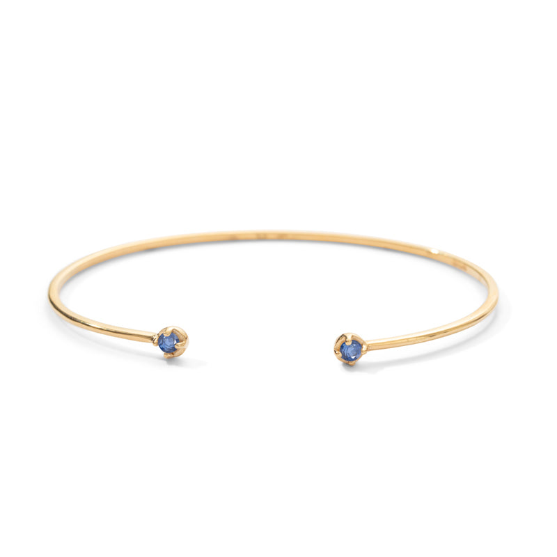 Winkie Cuff, Blue Sapphire, Gold