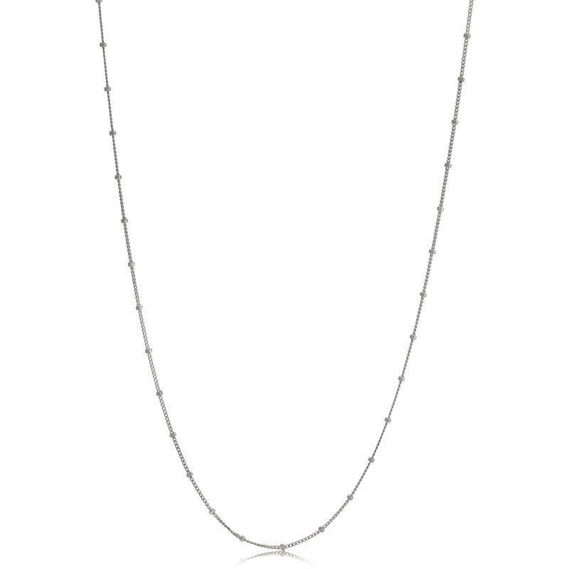 Fine Bubble Chain Necklace, Silver