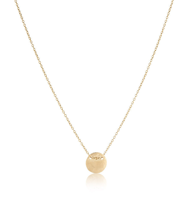 14k gold online disc pendant